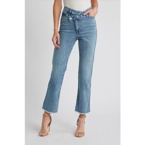 Good American / Good Curve Crossover Waist / Straight Leg / Sz 6 28